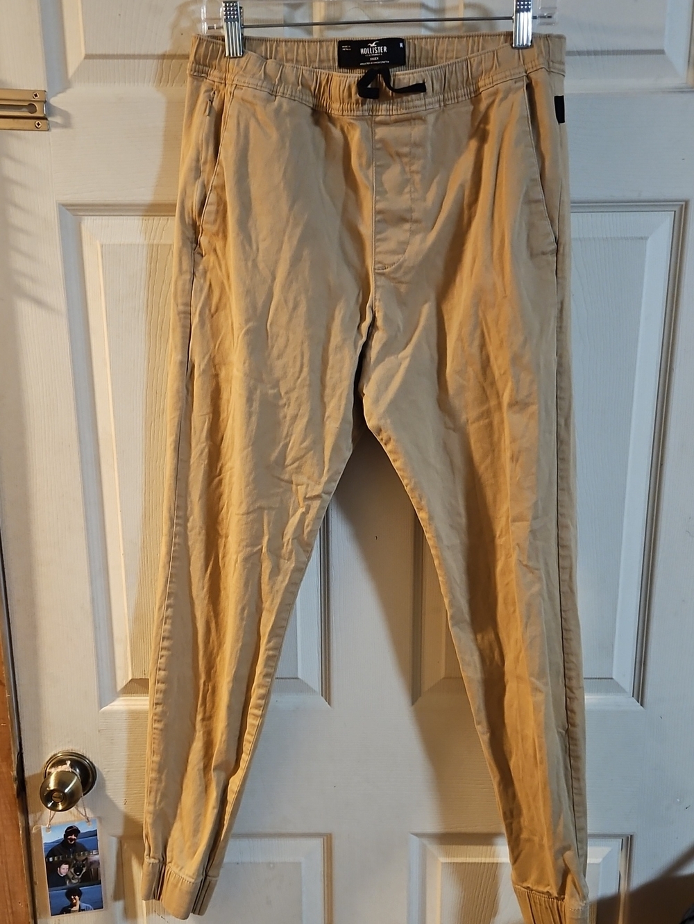 HOLLISTER MENS KHAKI Jogger Pant: Good Condition: Size MT (Medium Tall)
